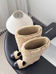 Colestore Chanel High Boots   Shearling Lambskin, Calfskin, Lambskin & Patent Calfskin  Beige & Black - 4