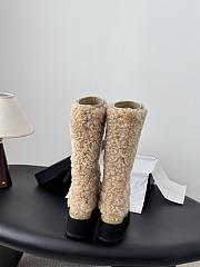 Colestore Chanel High Boots   Shearling Lambskin, Calfskin, Lambskin & Patent Calfskin  Beige & Black - 3