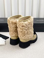 Colestore Chanel Short Boots Shearling Lambskin, Calfskin, Lambskin & Patent Calfskin  Beige & Black - 3