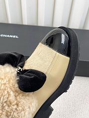 Colestore Chanel Short Boots Shearling Lambskin, Calfskin, Lambskin & Patent Calfskin  Beige & Black - 2