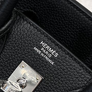 Colestore Hermes Birkin 25 Silver Hardware Black Togo Leather 25x20x13cm - 4