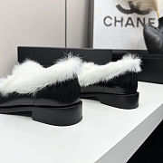 Colestore Chanel Moccasins  Shiny Crumpled Lambskin & Shearling Lambskin  Black & White - 6
