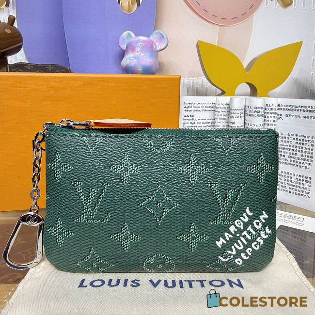 Colestore Louis Vuitton Key Pouch S Monogram Canvas Green 15x1x9cm - 1