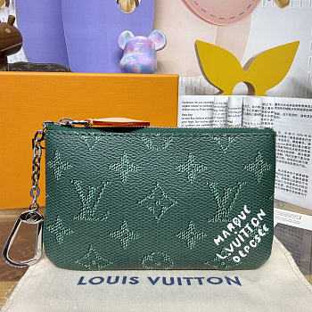 Colestore Louis Vuitton Key Pouch S Monogram Canvas Green 15x1x9cm