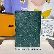 Colestore Louis Vuitton Pocket Wallet Organizer Monogram Green 10x2.5x14cm - 3