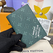 Colestore Louis Vuitton Pocket Wallet Organizer Monogram Green 10x2.5x14cm - 2