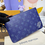 	 Colestore Louis Vuitton Key Pouch M Monogram Canvas Blue 24x1x15.5cm - 5