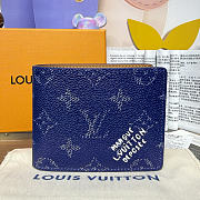 	 Colestore Louis Vuitton Slender Wallet Monogram Blue 11x2x8.5cm - 1