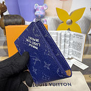 	 Colestore Louis Vuitton Slender Wallet Monogram Blue 11x2x8.5cm - 3
