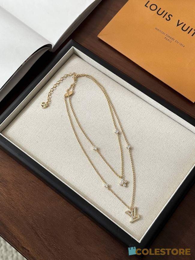 Colestore Louis Vuitton Lady LV Necklace Gold  - 1