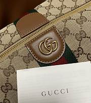 Colestore Gucci Vanity Medium Top Handle Bag in Beige and Brown 27.5x13x14.5cm - 4