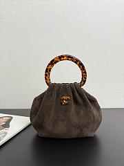 Colestore Chanel Small Hobo Bag Suede, Tortoiseshell Plexiglass & Gold Metallic Brown 18x24x12cm - 1