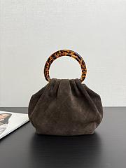 Colestore Chanel Small Hobo Bag Suede, Tortoiseshell Plexiglass & Gold Metallic Brown 18x24x12cm - 5