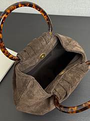 Colestore Chanel Small Hobo Bag Suede, Tortoiseshell Plexiglass & Gold Metallic Brown 18x24x12cm - 3