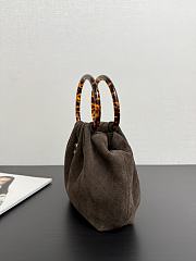 Colestore Chanel Small Hobo Bag Suede, Tortoiseshell Plexiglass & Gold Metallic Brown 18x24x12cm - 2