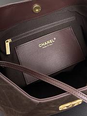 Colestore Chanel Hobo Bag Suede Calfskin, Lambskin & Gold-Tone Metal Dark Brown 32x20x9cm - 6