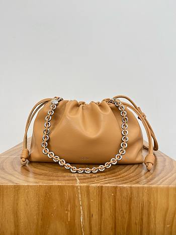 	 Colestore Loewe Medium Flamenco Purse in Mellow Nappa Lambskin Sahara 30x20x10.5cm