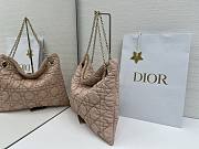 Colestore Dior Cannage Quilted Tote in Soft Pink Leather 38x28.5cm - 3