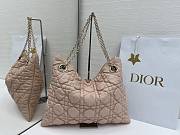 Colestore Dior Cannage Quilted Tote in Soft Pink Leather 38x28.5cm - 2