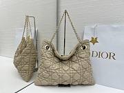 Colestore Dior Cannage Quilted Tote in Beige Leather 38x28.5cm - 1