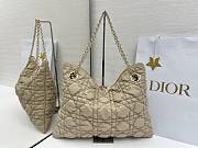 Colestore Dior Cannage Quilted Tote in Beige Leather 38x28.5cm - 3