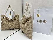Colestore Dior Cannage Quilted Tote in Beige Leather 38x28.5cm - 4