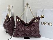 Colestore Dior Cannage Quilted Tote in Burgundy Leather 38x28.5cm - 1