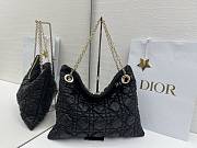 Colestore Dior Cannage Quilted Tote in Black Leather 38x28.5cm - 1