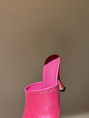 Colestore Gucci Women's Slide Sandal Fuchsia Satin - 5