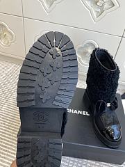 Colestore Chanel Short Boots Shearling Lambskin, Calfskin, Lambskin & Patent Calfskin Black - 2