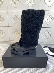 Colestore Chanel High Boots Shearling Lambskin, Calfskin, Lambskin & Patent Calfskin Black - 6