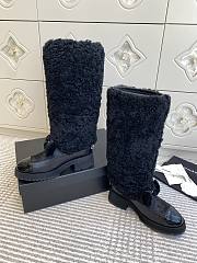 Colestore Chanel High Boots Shearling Lambskin, Calfskin, Lambskin & Patent Calfskin Black - 4