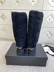 Colestore Chanel High Boots Shearling Lambskin, Calfskin, Lambskin & Patent Calfskin Black - 2