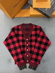 Colestore Louis Vuitton Graphic Check Knit Cardigan - 3