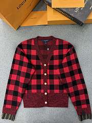 Colestore Louis Vuitton Graphic Check Knit Cardigan - 2