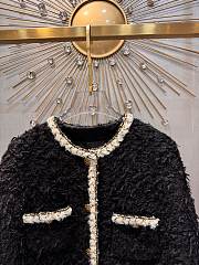 Colestore Chanel Cape Wool Tweed  Black & Ecru - 6