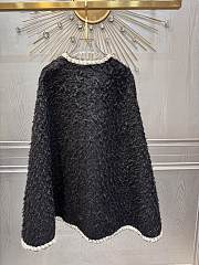 Colestore Chanel Cape Wool Tweed  Black & Ecru - 3