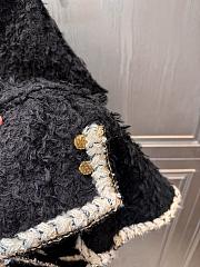 Colestore Chanel Cape Wool Tweed  Black & Ecru - 4