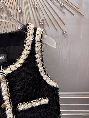 Colestore Chanel Short Dress  Wool Tweed  Black & Ecru - 6