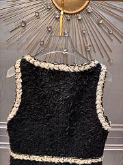 Colestore Chanel Short Dress  Wool Tweed  Black & Ecru - 4