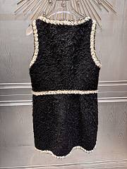 Colestore Chanel Short Dress  Wool Tweed  Black & Ecru - 2