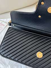 Colestore Valentino Garavani Locò Textured Shoulder Bag Black 28x12x9cm - 3
