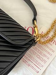 Colestore Valentino Garavani Locò Textured Shoulder Bag Black 28x12x9cm - 5