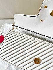	 Colestore Valentino Garavani Locò Textured Shoulder Bag White 28x12x9cm - 3