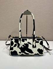 Colestore Prada Galleria Medium Printed Leather Bag White/Black 30x14x10.5cm - 2