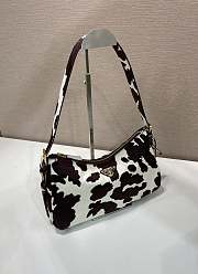 Colestore Prada White/dark Brown Prada Aimèe Medium Printed Leather Shoulder Bag 31x18x10cm - 4