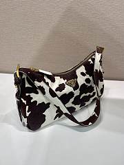Colestore Prada White/dark Brown Prada Aimèe Medium Printed Leather Shoulder Bag 31x18x10cm - 3