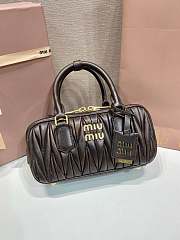 Colestore Miu Miu Arcadie Matelassé Nappa Leather bag Coffee 22x10.5x7.5cm - 1