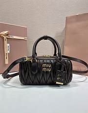 Colestore Miu Miu Arcadie Matelassé Nappa Leather bag Coffee 22x10.5x7.5cm - 6