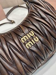 Colestore Miu Miu Wander Matelassé Nappa Leather Bag Coffee 20x17x6cm - 6